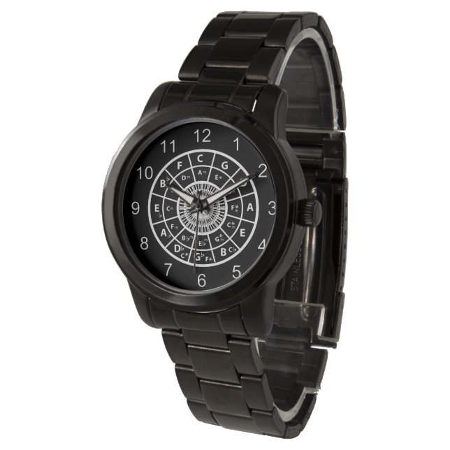 Cercle de musique design des montres cinquièmes (Incliné)