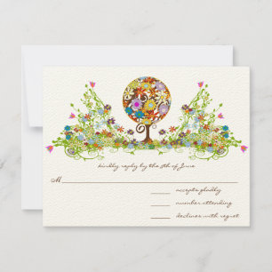 Cercle Forêt Magique d'Amour Mariage Invitations