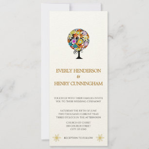 Cercle Forêt Magique d'Amour Mariage Invitations