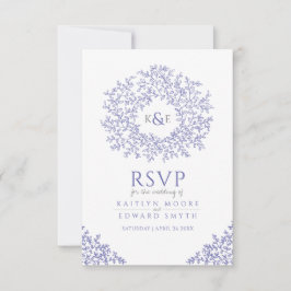 cercle monogramme feuille mariage RSVP