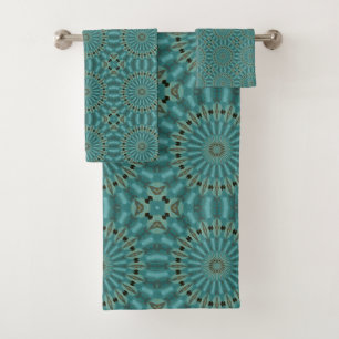 Cercle Motif ın Turquoise et Turquoise