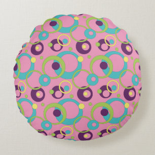 Cercle Rose Funky Coussin Rond
