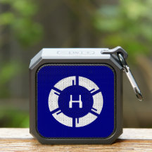 Cercle SciFi futuriste avec Monogramme bleu person