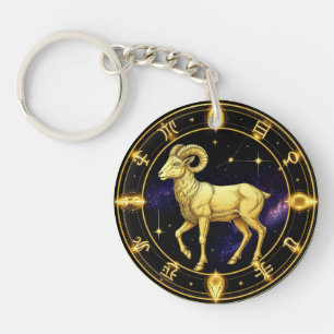 Cercle Zodiacal du Bélier Doré avec Bélier