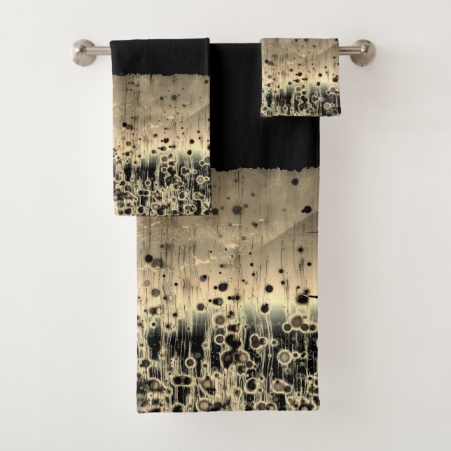 Cercles Abstraits Regal Gold sur Noir (En situation)