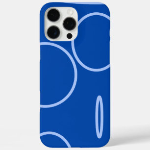 Cercles amusants et boucle sur Blue iPhone / coque