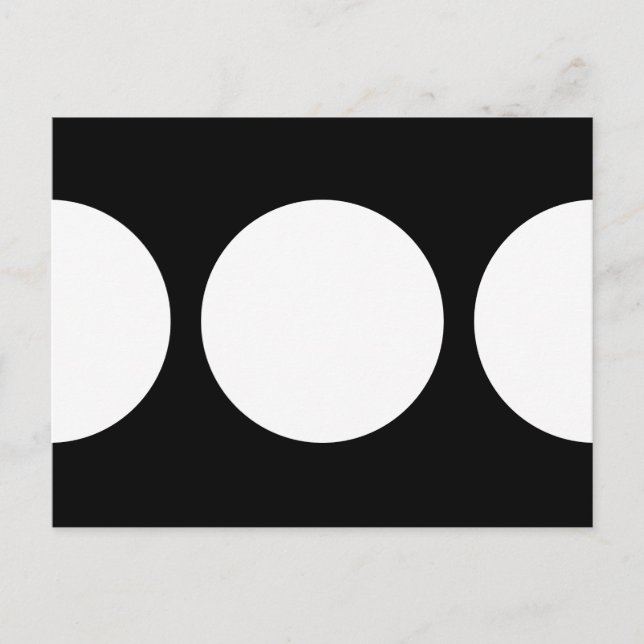 Cercles blancs sur carte postale noire (Devant)