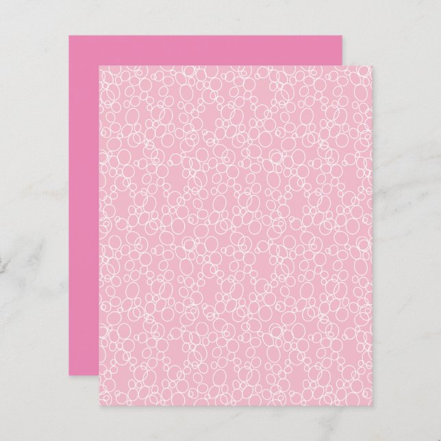 Cercles blancs sur papier à scandale rose (Devant / Derrière)