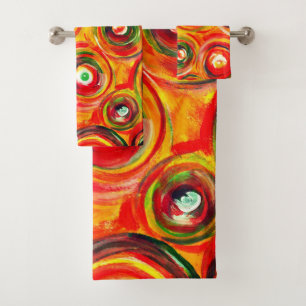 Cercles chauds et torsades Abstraits originaux