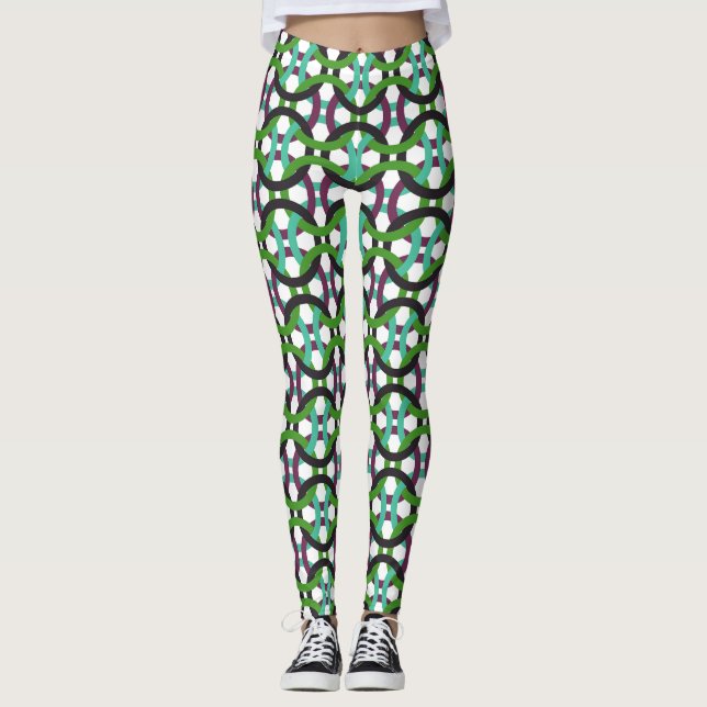 Cercles colorés entrelacs leggings (Devant)