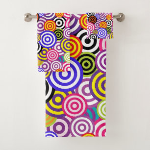 Cercles concentriques modernes colorés et élégants