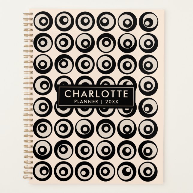 Cercles de crème noire personnalisée moderne 2023 (Devant)