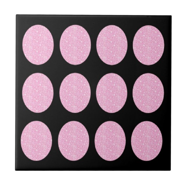 Cercles de Parties scintillant rose Carreaux Sur N (Devant)
