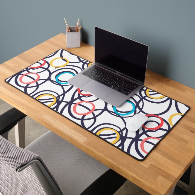 Cercles Dizzy Doodle Sur Blanc (Bureau 2)