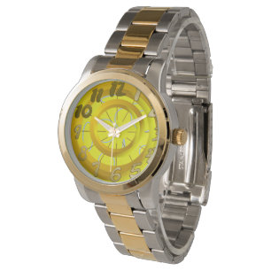 Cercles d'or Boucles jaunes montre de temps