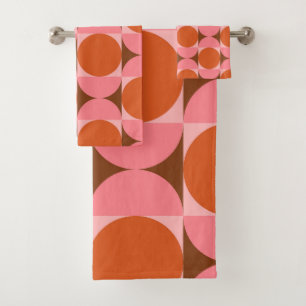 Cercles et Carrés de Style Milieu de Siècle Rose O