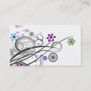 Cercles et rétros cartes de profil d'affaires de