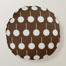 Cercles gris Coussin rond