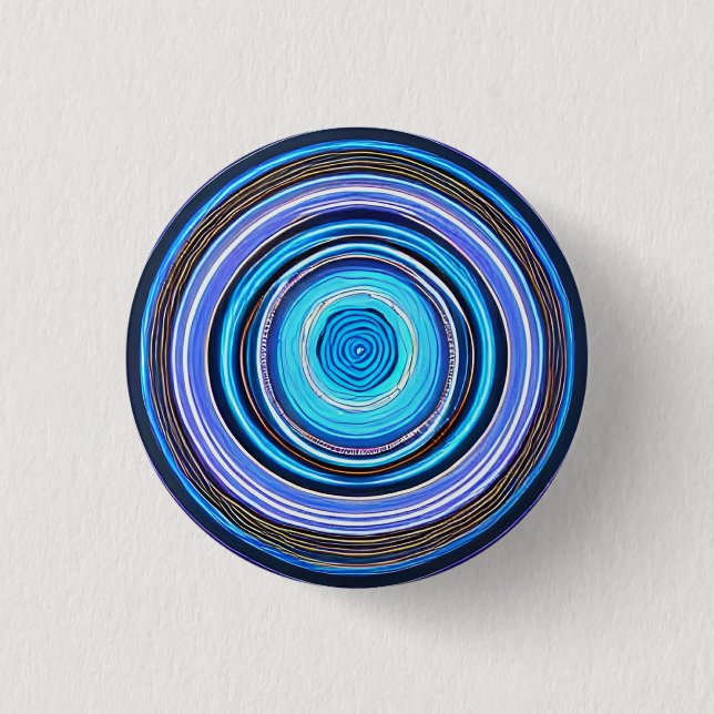 Cercles Hypnotiques Badge Rond 3 Cm (Devant)