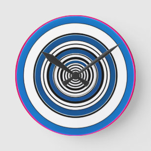 Cercles hypnotiques Horloge ronde