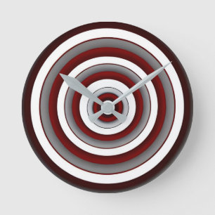 Cercles hypnotiques Horloge ronde