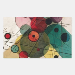 Cercles Kandinsky dans un Sticker Cercle