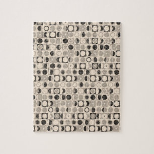 Cercles noirs Brown Jigsaw Puzzle Daisy