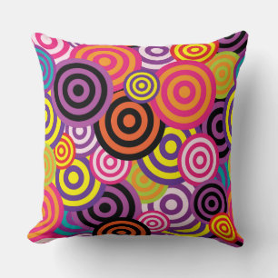 cercles psychédéliques coussin