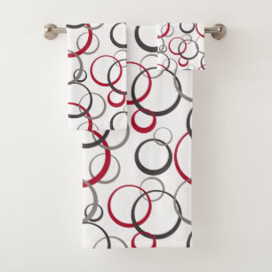 Cercles rouges gris blanc