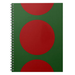 Cercles rouges sur Carnet vert
