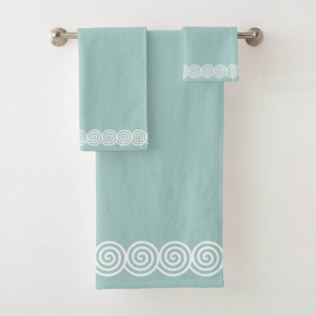 Cercles spiraux Abstraits sur la Monnaie Turquoise (En situation)