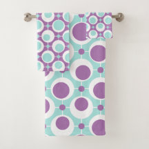 Cercles vert et violet Motif rétros