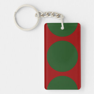 Cercles verts en rouge