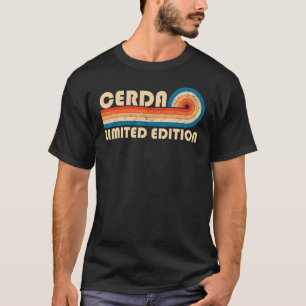 CERDA Nachname Retro Vintag 80er 90s Geburtstag Re T-Shirt