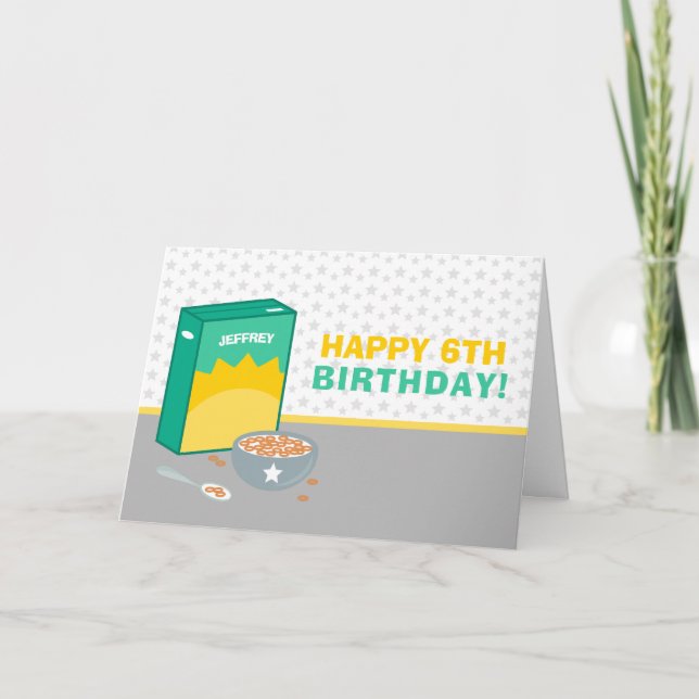 Cereal Happy Birthday Karte (Vorderseite)