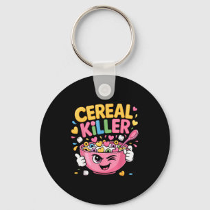 Cereal Killer Cartoon-Schüssel Lustiges Frühstück Schlüsselanhänger