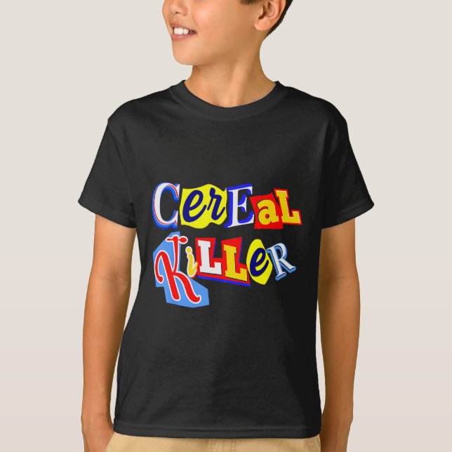 Cereal Killer Food Lover Ironic Funny Breakfast Pu T-Shirt (Vorderseite)