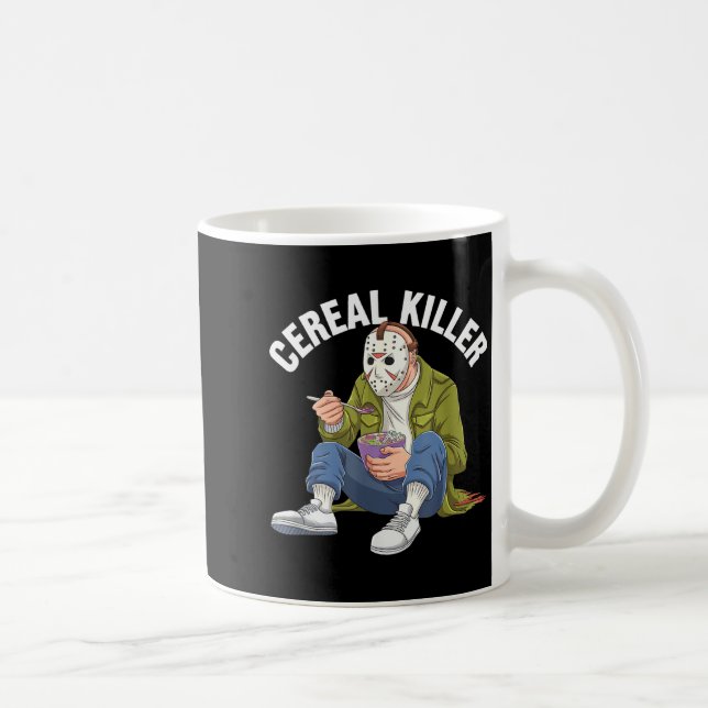 Cereal Killer Funny Halloween Horror Movie Masked  Kaffeetasse (Rechts)
