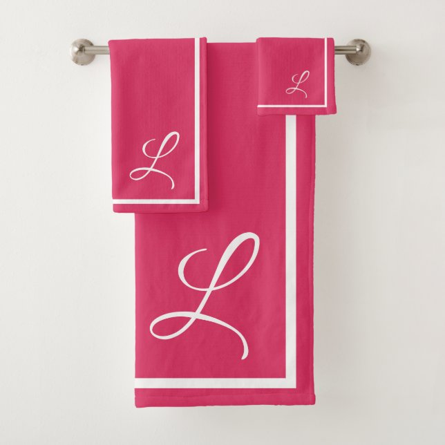Cerealien Rosa mit Grenze Badhandtuch Set (Insitu)