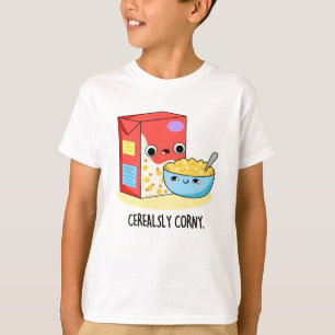 Cerealsly Corny Funny Milk Cereal Puff T-Shirt