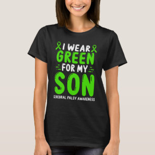 Cerebral Palsy Awareness Boy Kid Green Ribbon T-Shirt