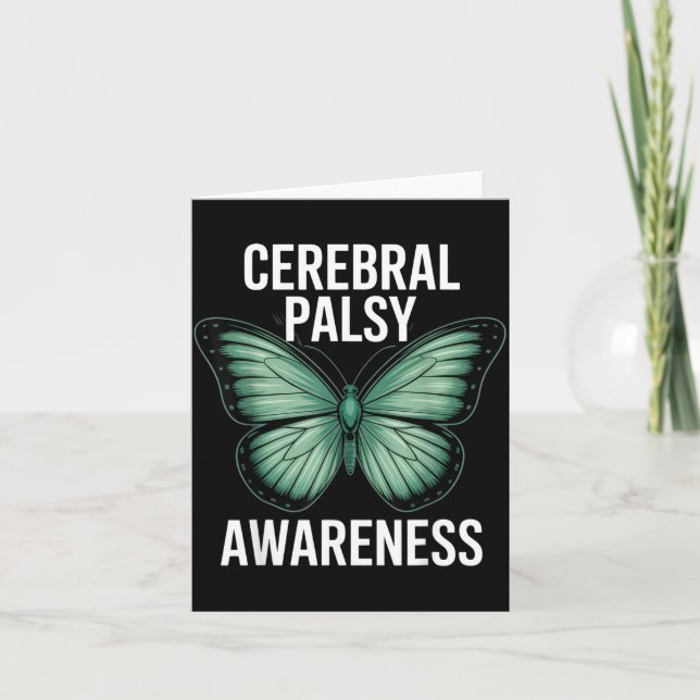 Cerebral Palsy Awareness Butterfly Suprters And Ad Karte (Vorderseite)