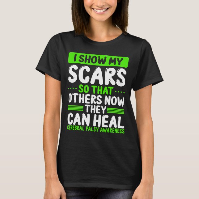 Cerebral Palsy Awareness Show Ncars Green Ribbon T-Shirt (Vorderseite)