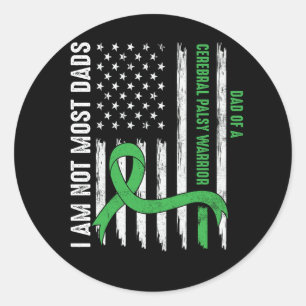 Cerebral Palsy CP Awareness Most Dads Warrior Surv Runder Aufkleber