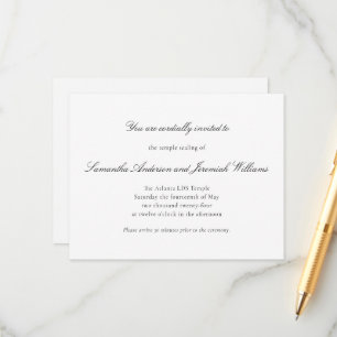 Cérémonie de scellement Invitation Cartes de boîti