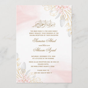 Cérémonie de Valima Nikah Faire-part de mariage Go