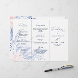 Cérémonie du Mariage d'or Feuille Dusty Blue Water