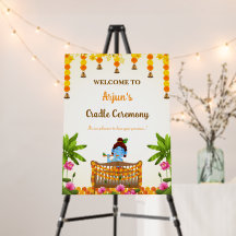 Cérémonie indienne de berceau Affiche de bienvenue