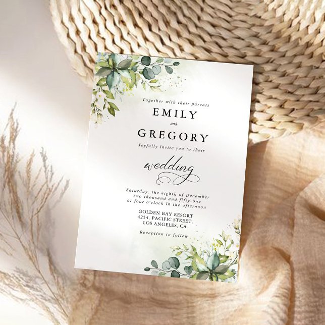 Cérémonie Mariage de verdure Invitation (Créateur téléchargé)