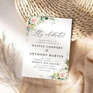 Cérémonie Mariage Ethereal Blush Invitation